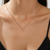 A-Z Initial Letter Pendant Necklace Gold Color Stainless Steel Clear Zircon Women Trendy Choker Minimalist Alphabet Jewelry Gift