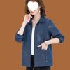 Autumn Stylish Jacket for Middle-Aged & Elderly Women - Short, Thin Windbreaker for Spring & Autumn