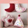 Cute Star Moon Embroidered Plush Cushion For Kids Room Decor
