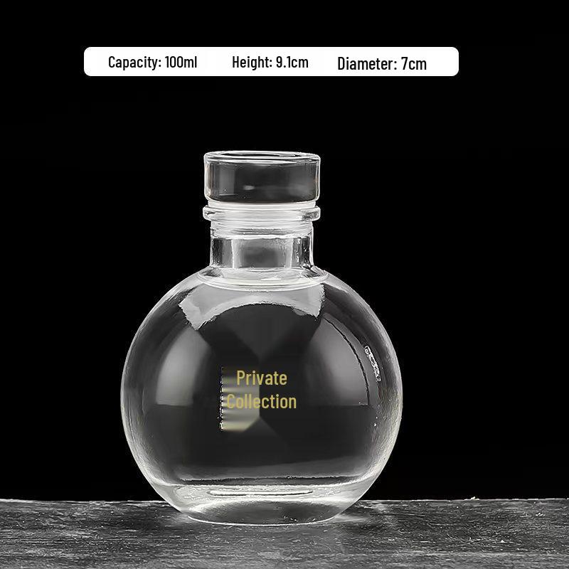 Premium Homemade Fruit Wine Bottles: Sealed, Leak-Proof, Frosted Glass with Large Belly Design