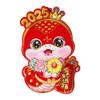 1 Pair Glitter Zodiac Snake Door Sticker 3D Couplet Spring Festival Windows Decal  Shopping Mall