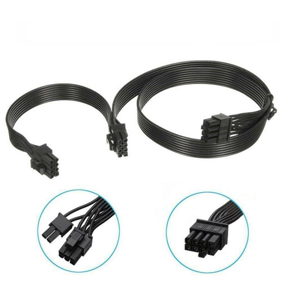 Ny 1× PCI-e 8-pinners til DOBBEL 8-pinners (6+2) Pin Strømkabel For CORSAIR AX-serien Modulær PSU
