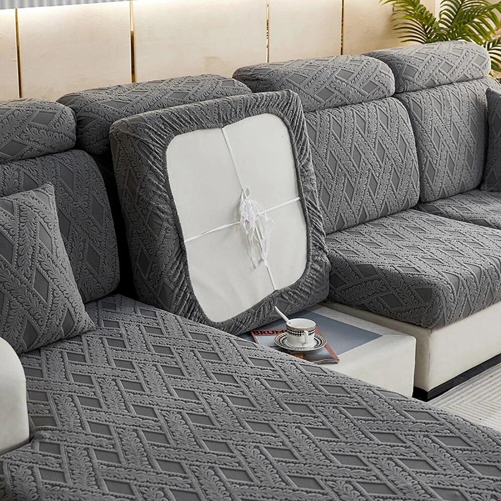 Thick Jacquard Sofa Seat Cushion Cover Stretch Sofa Cover for Living Room Washable Removable Furniture Protector Couch Slipcover