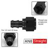 ZHSYMX 8AN Straight Push Lock Hose Fitting and Hose Clamp End Black for Rubber Push Lock Hose 2pcs
