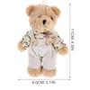 CALLARON Bear Plush Keychain Set of 2, Matching Couple Bag Decorations, Fluffy Bears, Valentine's Day Gift
