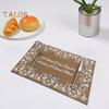 Vintage Letter Placemat Waterproof Heat-Resistant Non-slip Heat Insulation Dishwasher Safe Rectangle Dining Table Protection Decoration Pad