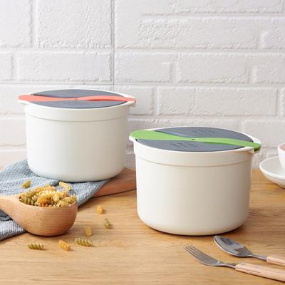 1 Set 2L Rice Steaming Pot Food Contact Grade Easy To Clean Office Worker Portable Microwave Rice Cooker Kitchen Cookware