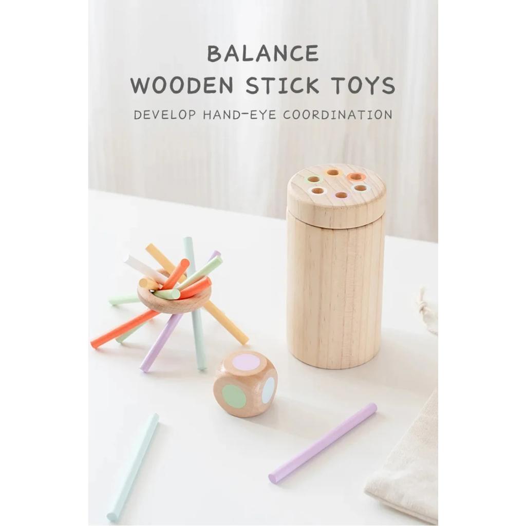 Children Color Matching Stick Balance Games Fine Motor Training Color Sorting Puzzle Learning Board Game Montessori Sensory Toys