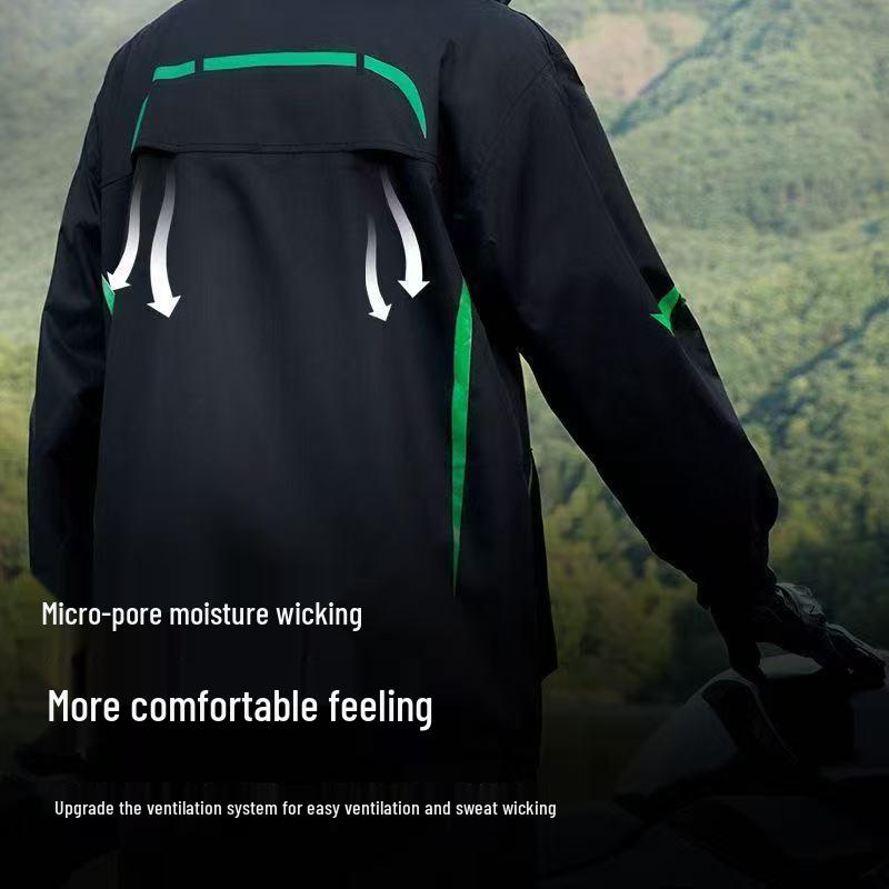 Men's Stormproof Split Motorcycle Rain Suit for Riders