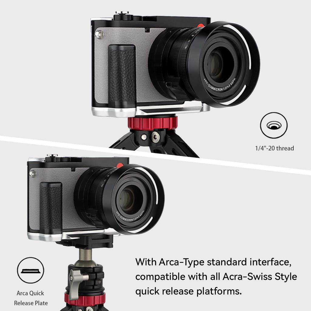 Haoge Camera Bracket Holder Hand Grip Designed for Leica Q3 Camera Body HG-Q3W Q3-43