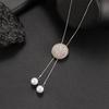 Luxury Non-Fading Korean Fashion Sweater Necklace: Autumn/Winter Women's Niche Design Pendant