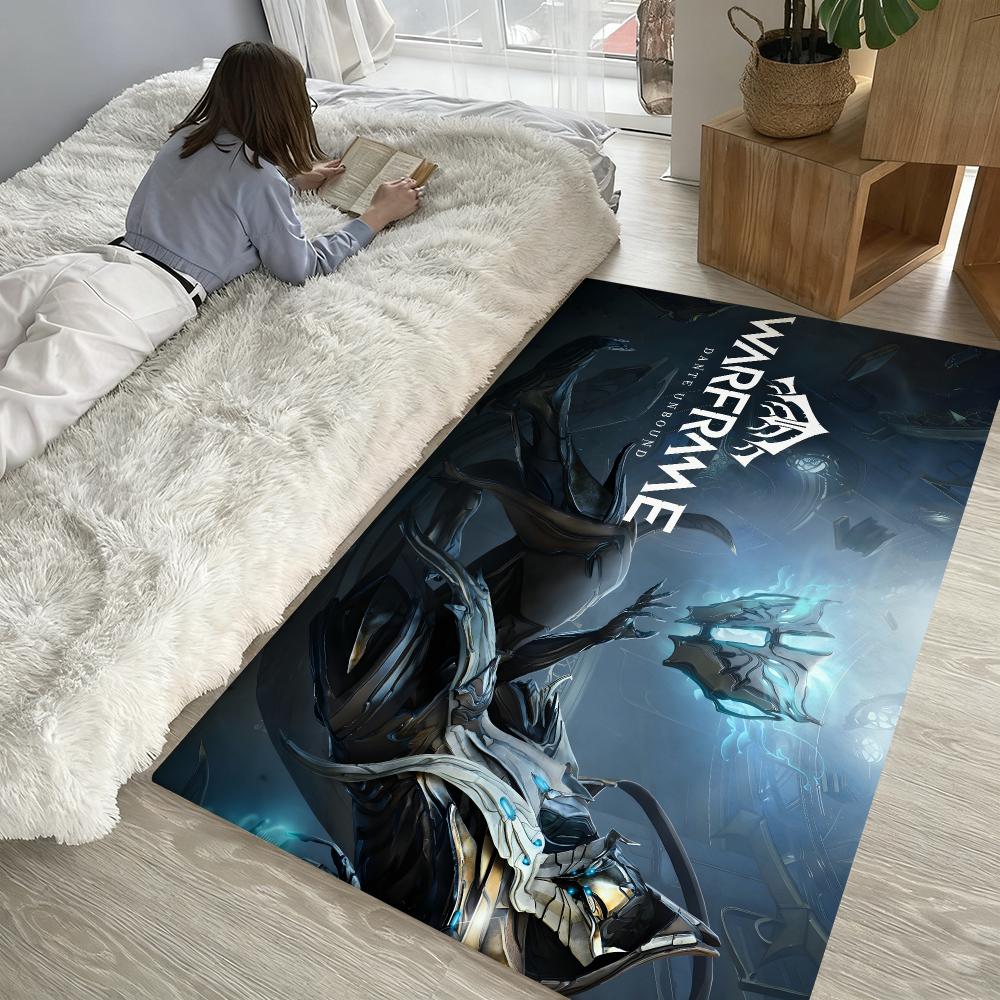 Warframe Floor Mat Soft Thickened Absorbent Non-Slip Bedroom Living Room Door Mat Home Decor Flannel Rugs