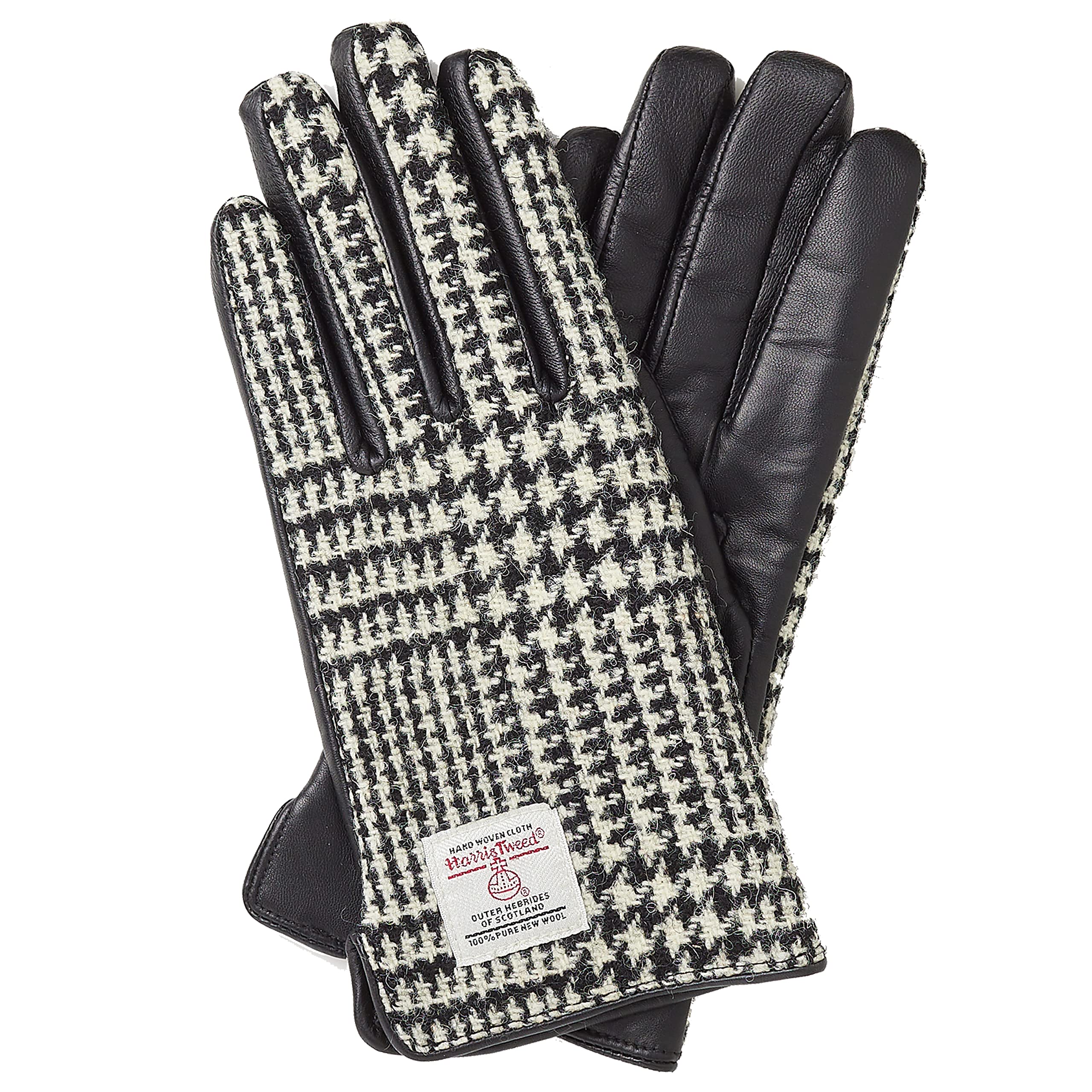 

Harris Tweed Cashmere Smartphone Compatible Leather Cashmere Gloves [7th HEAVEN] Women s AY-19AA0483 (Houndstooth)