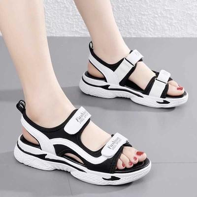 Woman Shoes Outdoor Platform Leather Sandals for Women Beach Daily Vip Chic and Elegant Wholesale Comfortable Summer 2025 H Shoe