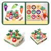 Educational Plush Toy For Children Shape Color And Number Recognition Farm Carrot Puller
