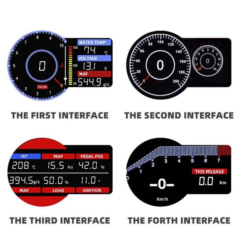 NEW-OBDII Meter Dashboard Speed Digital Display, RPM, Water Temperature, Voltage Gauge OBD2 Head Up Display For Car