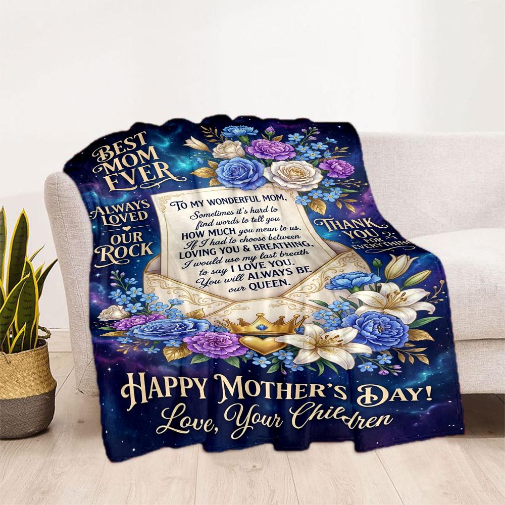 Mother's Love And Inspiration Blanket Suitable for sofas,travel, living rooms also a good gift for friends and family Suitable for all seasons.