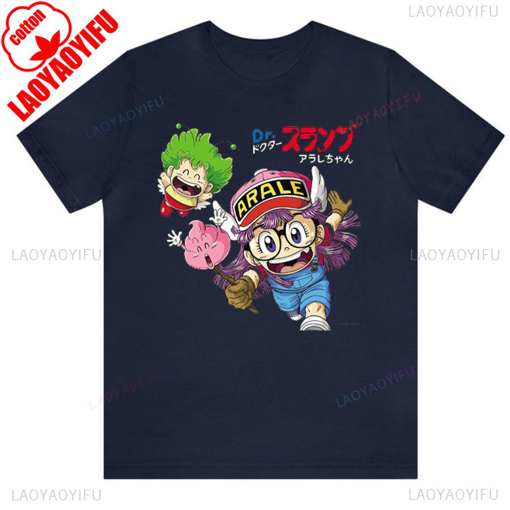 Anime DrSlump Y2k Hemden Sommer T-Shirt Arale Designer Harajuku Grafikbekleidung Damen Lässiges T-Shirt Baumwoll Tops Kawaii Kleidung