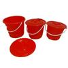 Homeglen Small Red Plastic Buckets (10-Pack)