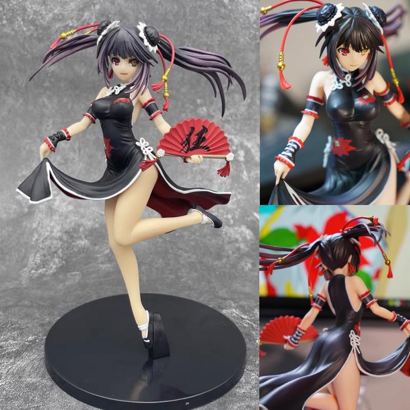 Stunning Date A Live Kurumi Tokisaki Pvc Figure In Gorgeous Cheongsam Kimono Design