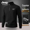 JEEP SPIRIT Men's Half-Zip Stand-Collar Sweatshirt