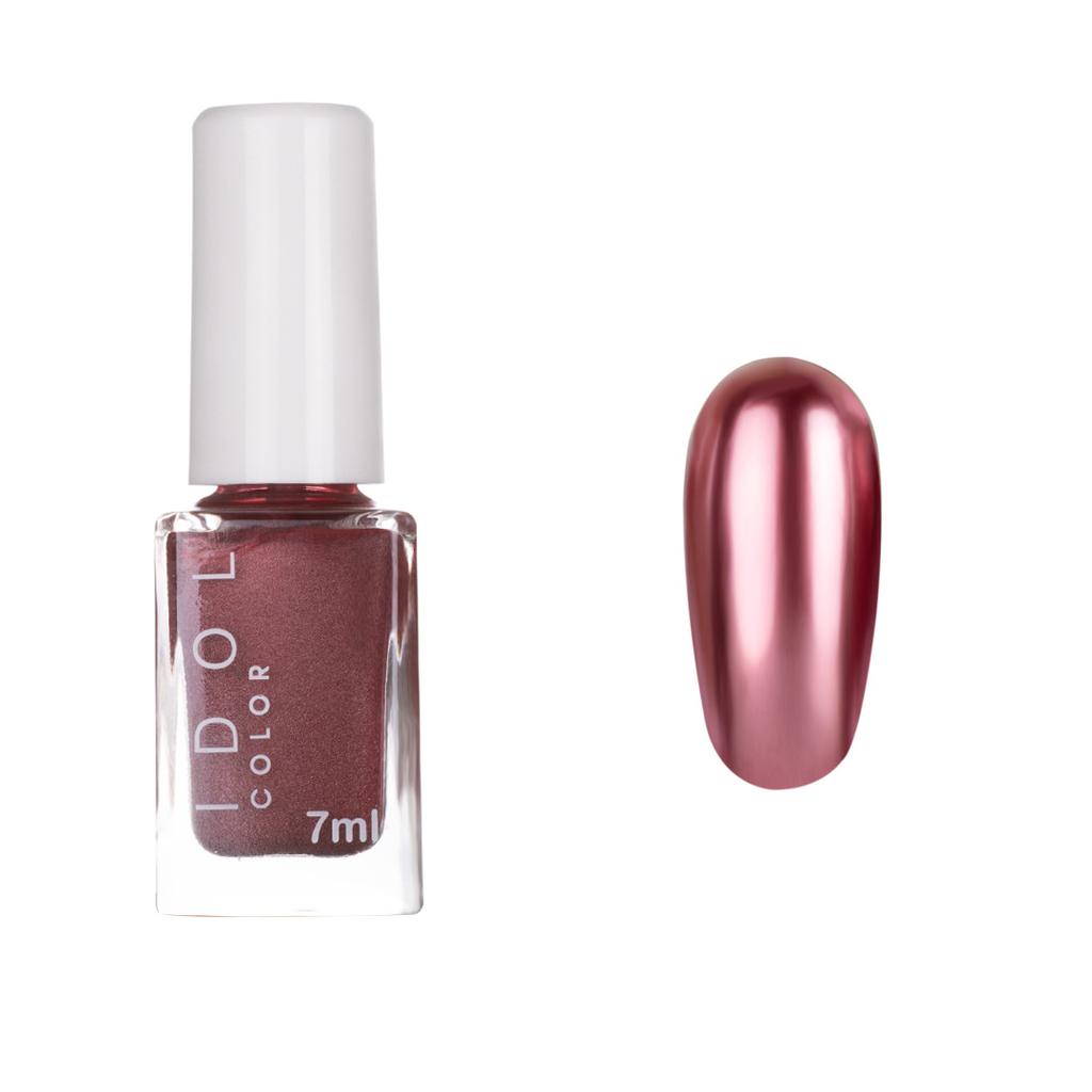 Mirror Metal Nail Polish, Non-baking and Long-lasting, Non-peeling, Quick-drying 12-color Metallic Nail Polish