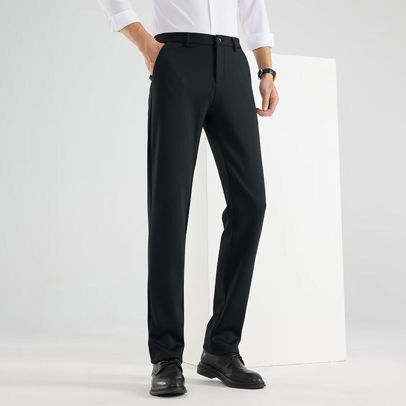 Men's Thickened Straight-Fit Casual Business Pants