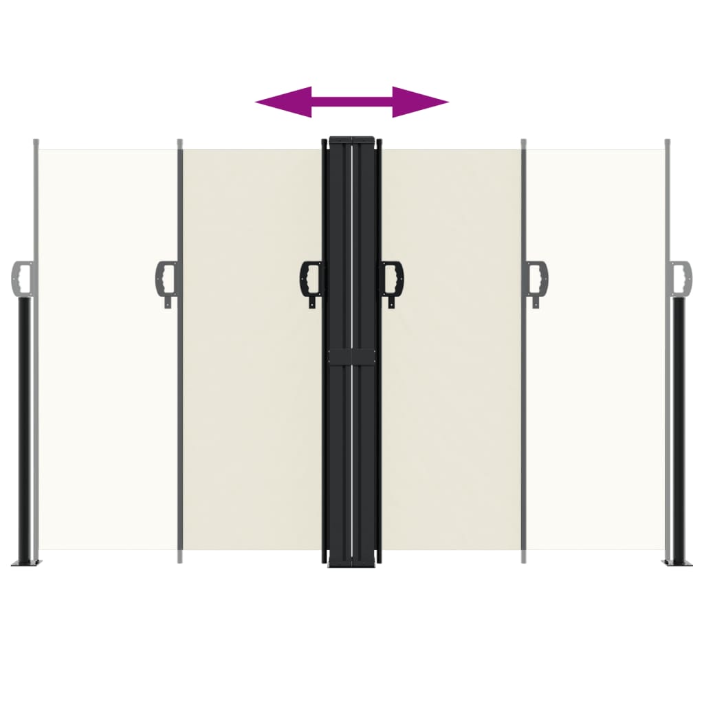 Retractable Side Awning Cream 160 x 600 cm