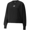Puma CLASSICS Sweatshirts Women's Black Crew Neck Moderate Regular 534370-01