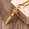 Vnox Herren Rock Punk Tibetisch Buddhistischer Schutz Halsketten, Edelstahl Vajra Schutzpatron Amulett Gebetskragen Schmuck