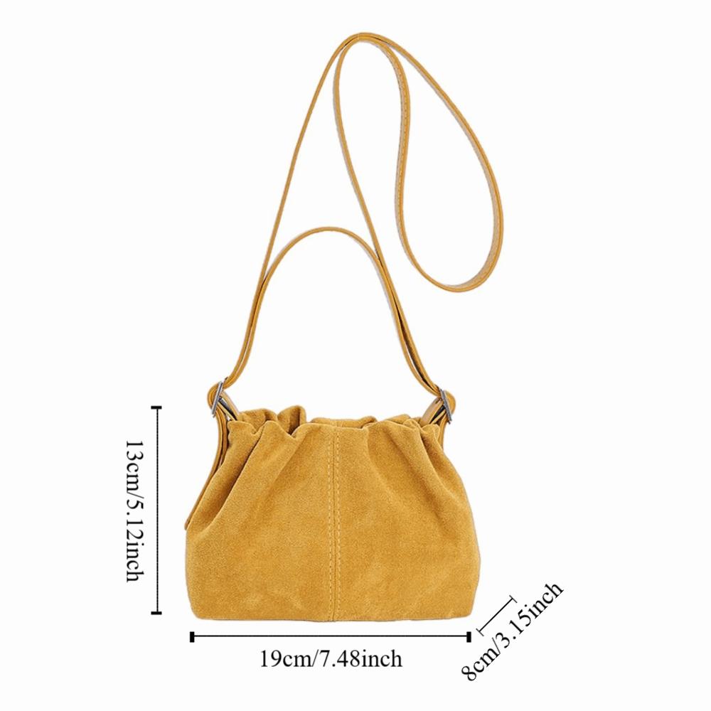 Handbag Slouchy Hobo Bags Large Capacity Solid Color Tote Bag Suede Pleated Cloud Bag  Travel