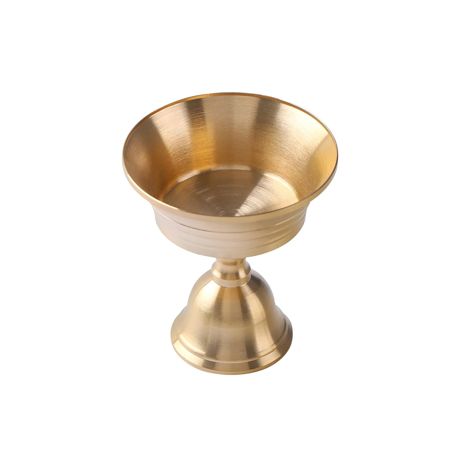 

Vintage Brass Butter Lamp Holder Tealight Candle Stand Home Decors Oil Lamp Candlestick Buddhist Supplies Table Decors S