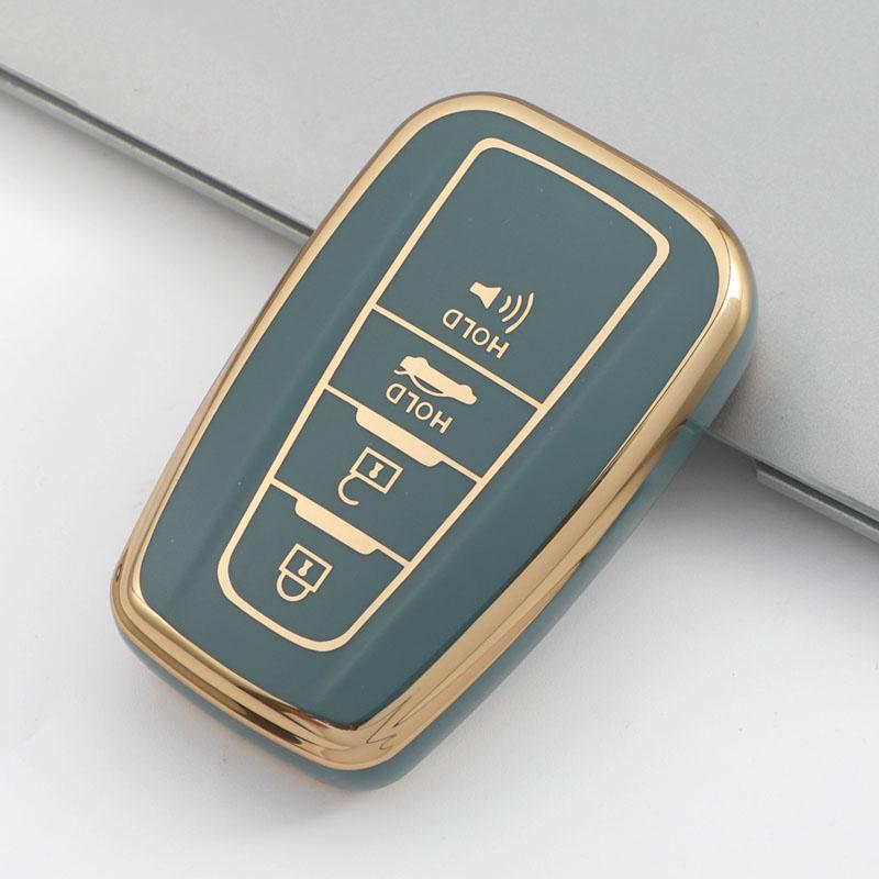 2/3/4 Buttons For Toyota Camry Chr Corolla Rav4 Avalon Land Cruiser Prado Prius - Tpu Car Key Case Cover Fob Keychain