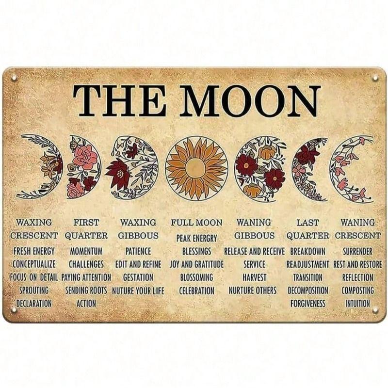 

Vintage Moon Ouija Board Metal Wall Art Decor