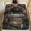 Resident Evil Survival Horror Art Set Flannel Blanket, Birthday & Holiday Gift, Soft Warm Throw for Home Decor.chl