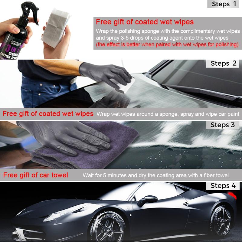 Acoperire cu nano acoperire din ceramică pentru mașină Acoperire lichidă Nano cristal Strat hidrofob pentru lustruire Agent de acoperire pentru vopsea pentru lustruire auto Acoperiri Nanos
