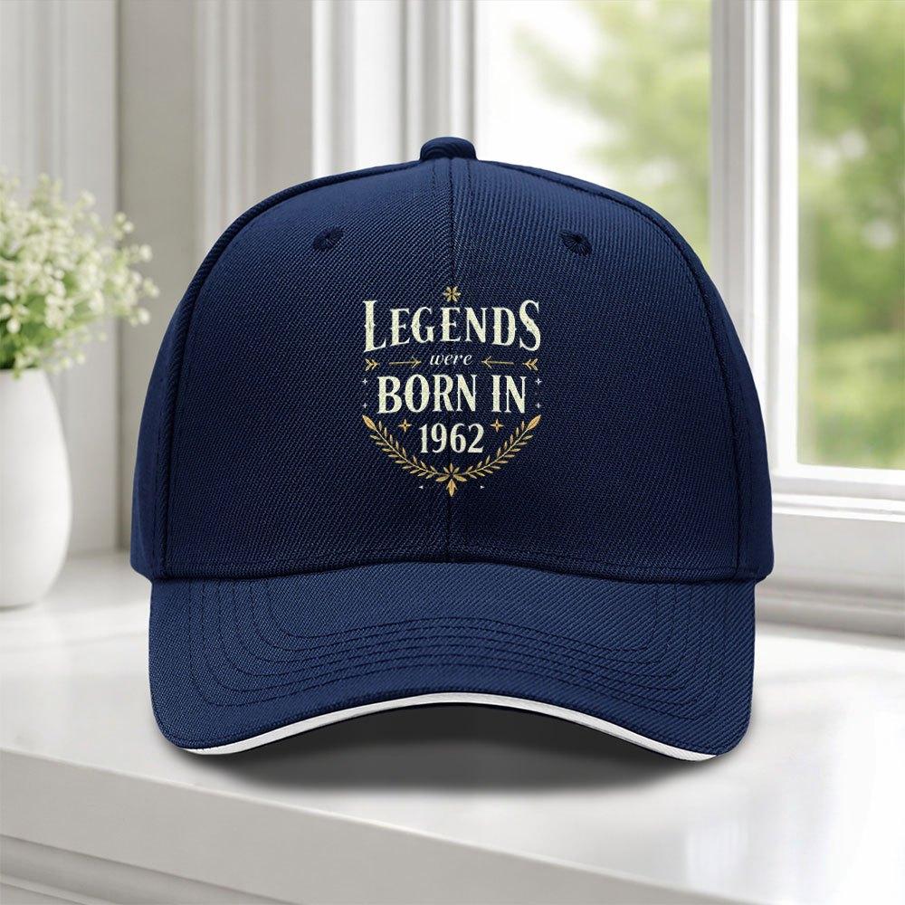 1962 Legendary Birth Sandwich Baseball Cap Adjustable Duckbill Hat For Weddings Parties Festivals Cycling Photography
