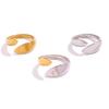 Stainless Steel Geometric Bright Surface Opening Rings for Women Men New Waterproof No Fading Rings Party Jewelry Accessories
