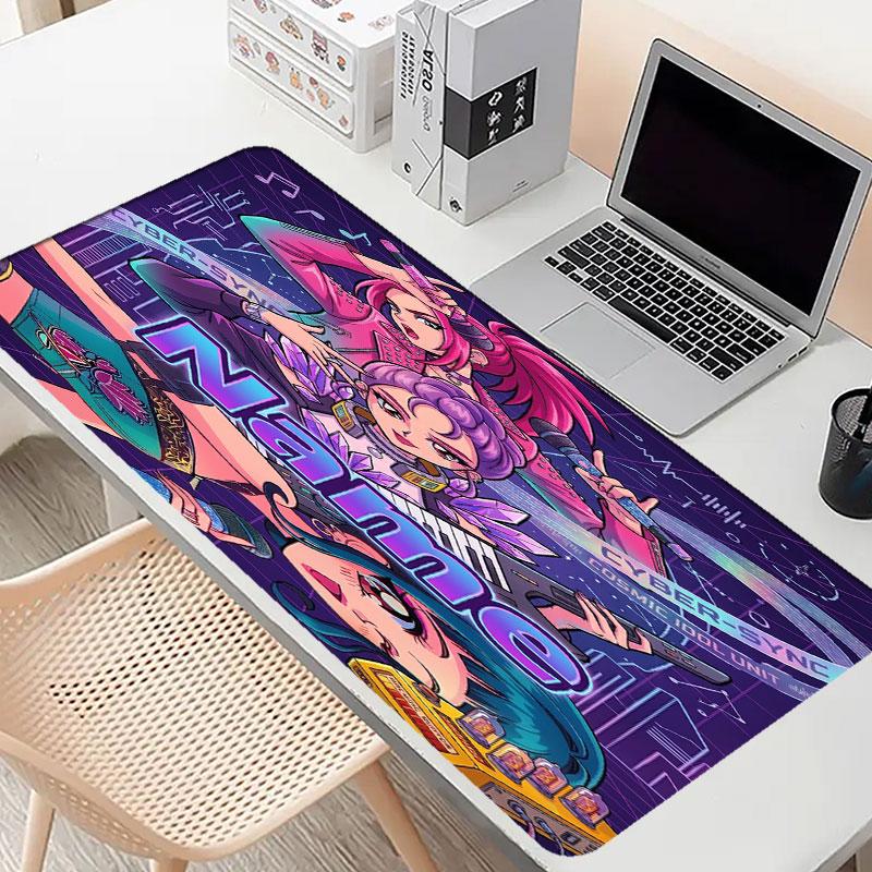 Custom Name Personalized Kpop Demon Hunter Pattern Mousepad, Laptop PC Desk Mat, Decorative Desk Mat for Home Keyboard Pad Gift