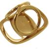 Used AUTHENTIC Salvatore Ferragamo 0089560 Vala Scarf Ring Gold Metal