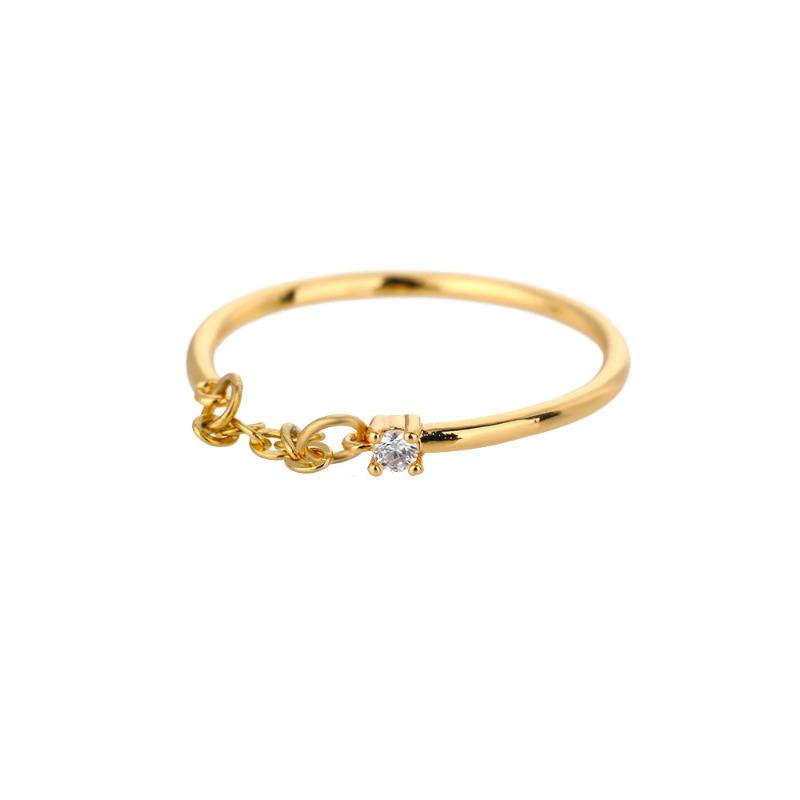 Zircon Ring Niche Unique Design Ring Daily Commuting Wear Hand Jewelry