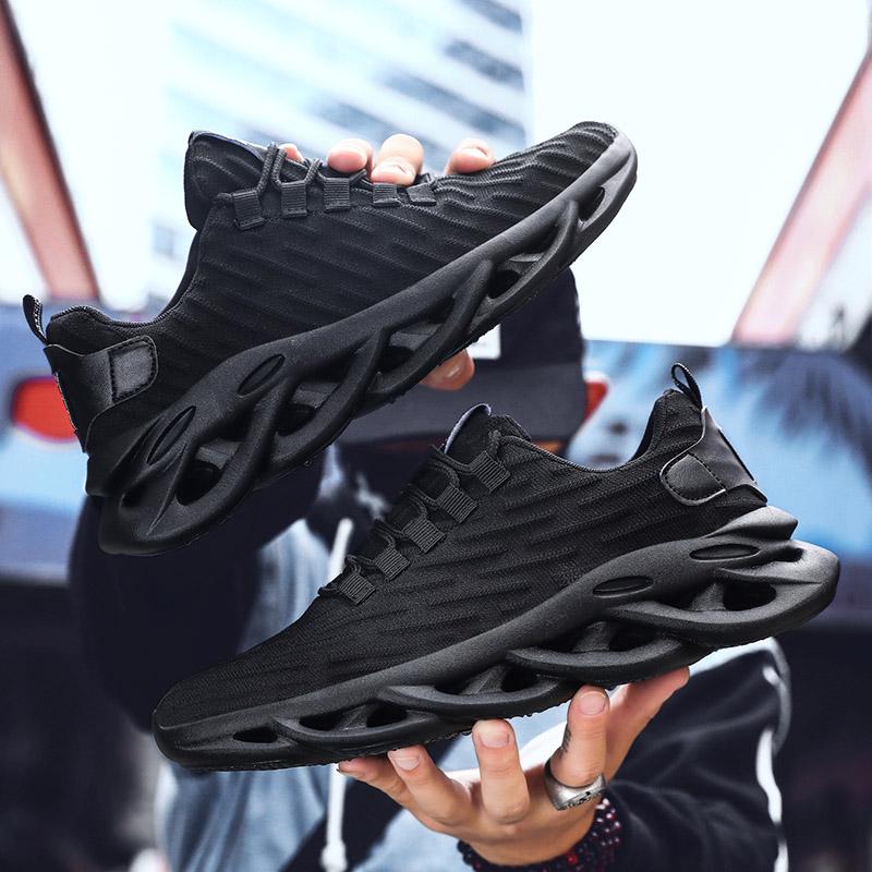 Fashion PARZIVAL New Running Shoes Fashion Design Sole Breathable Knit Men's Sneakers Comfortable Outdoor Tenis Sports Walking Shoes