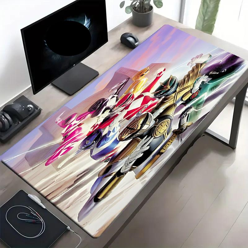 Mighty Morphin Power Rangers Print Mouse Pad, Anti‑Slip Desktop keyboard Mat, for PC Laptop Gaming Working Daily Use, Cool Festival Surprise Gift