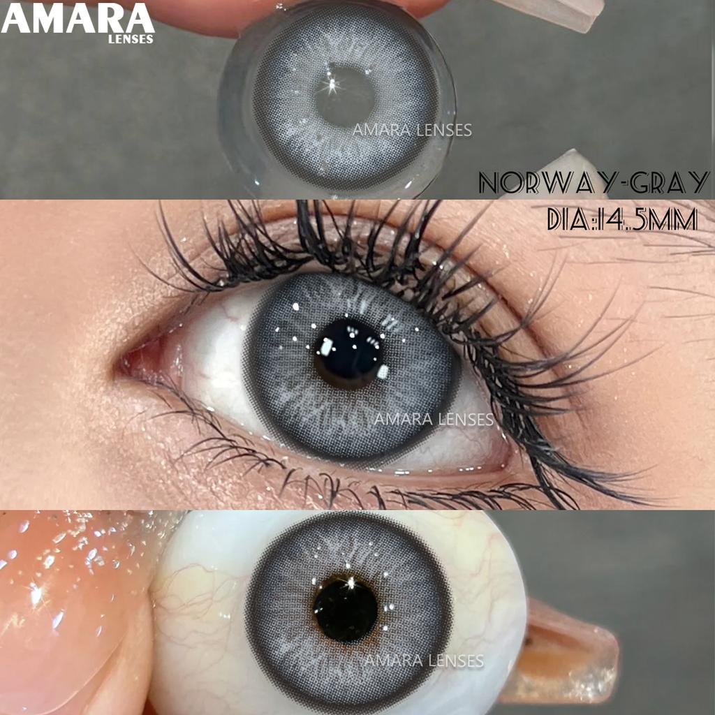 AMARA Contact Lenses Big Black Eyes Cosmetic Contacts Lenses Beautiful Yearly Colored Contact Natural Lenses for Eyes 2pcs/Pair