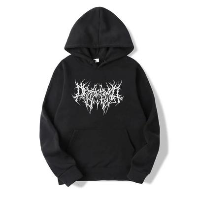 Vår och Höst Gotisk Huvtröja Lång Sweatshirt för Män och Kvinnor Y2k Trend Hip Hop Retro Punkstil Sweatshirt