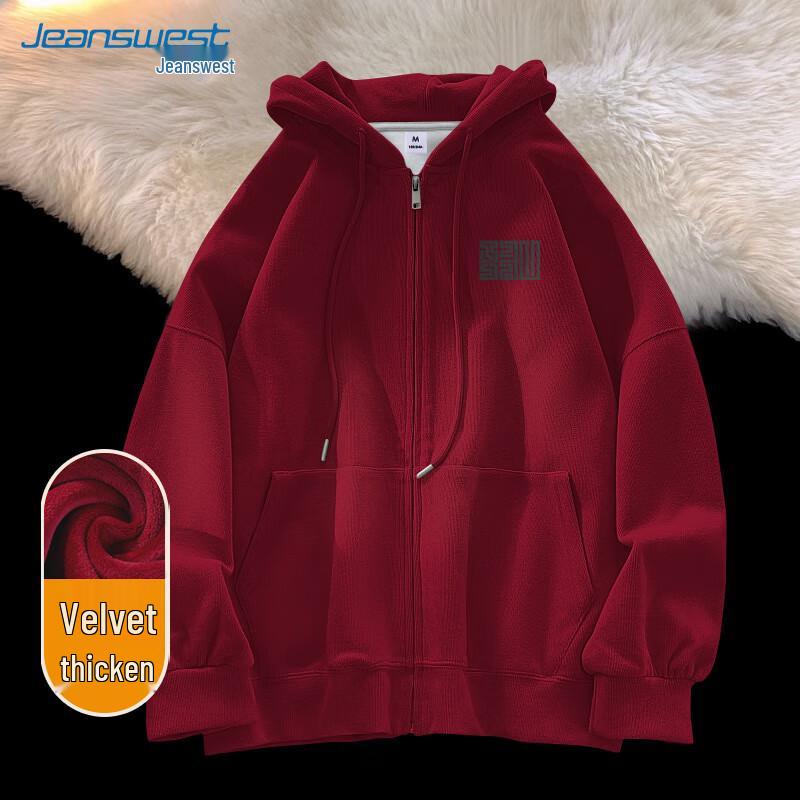 JEANSWEST Women's 2025 Fleece-Lined Full-Zip Hoodie