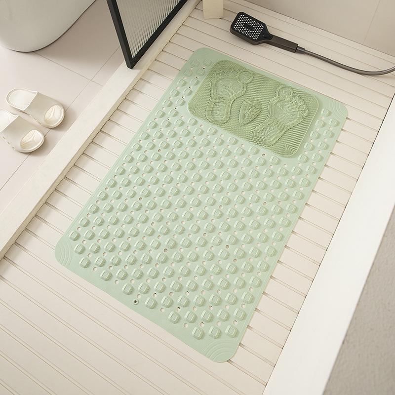 

Shower Bath Mat Massage Bathroom Floor Mat Anti-Fall Safety Foot Pad Quick Draining Bath Mat for Home Bathroom Shower Room 400MMx700MM зелений