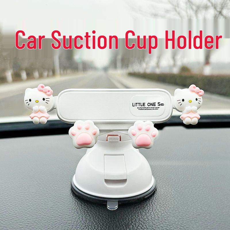 Strawberry Bear Magnetic Car Phone Holder with Firm Suction Cup