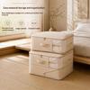 Nonwoven Fabric Clothes Storage Organizer With Clear Window Sturdy Handles Large Capacity For Closet Bedding Storage