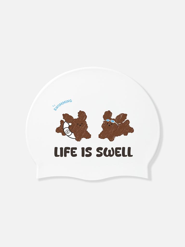 BARREL Apu Apu Silicone Swim Cap White (B6Suasc019Wht)